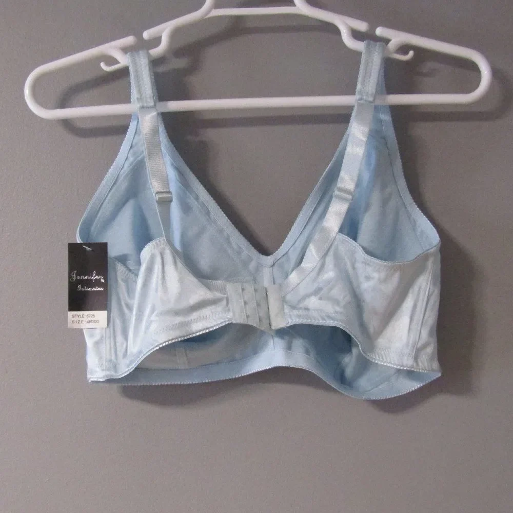NWT Jennifer Intimates Light Blue Rose Pattern Bra